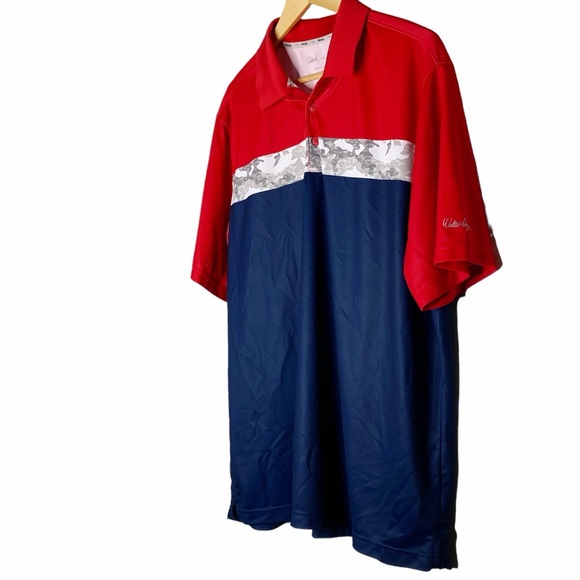 Walter Hagen 11 Majors USA Polo Shirt Red Blue Camo Golf Short Sleeve Size XL - Picture 5 of 10